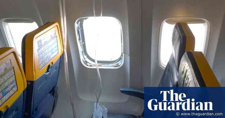 Ryanair window that passenger was partly sucked out of was broken by engine debris, report finds