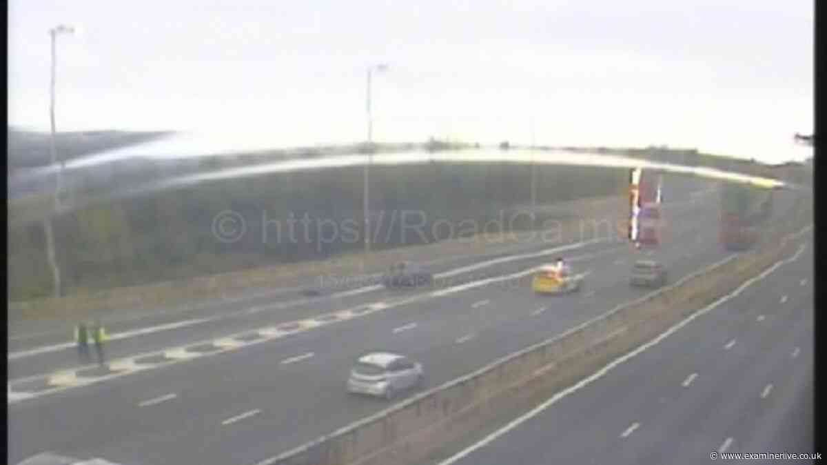 M62 delays and lanes shut LIVE after car overturns near Huddersfield