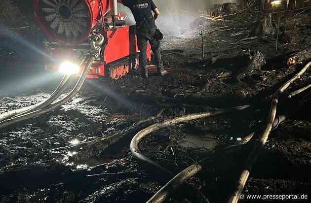 FW Kreis Soest: Waldbrand am Möhnesee / Einsatzkräfte auch an Tag drei im Einsatz