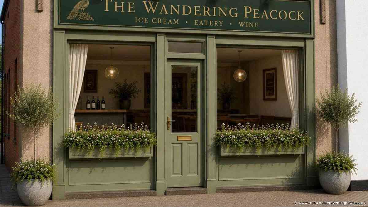 Blackrod's famous peacock who spent years roaming around village inspires cafe name