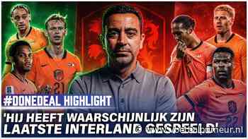 KNVB verrast met keuze voor Xavi: 'Waarschijnlijk laatste interland gespeeld'