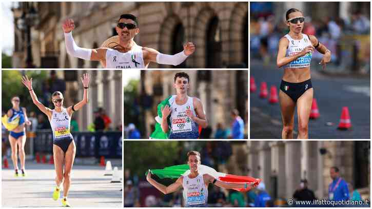 Stano e Fiorini d’oro, Mihai e Fortunato d’argento, Cosi bronzo: l’Italia della marcia fa il pieno agli Europei di Birmingham
