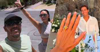 Waterpret voor Verstappen, Russell verloofd en Hamilton geniet met Kim Kardashian van nieuwe puppy