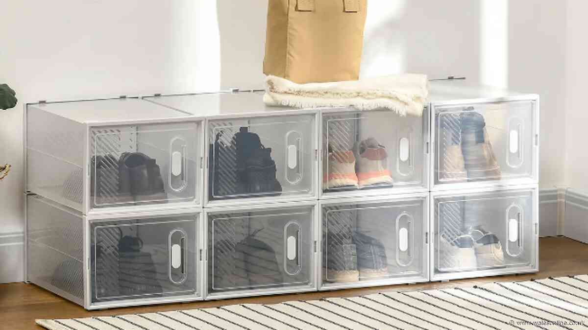 'It fits my husband's massive shoes' storage box unit now £23 is 'easy to assemble'