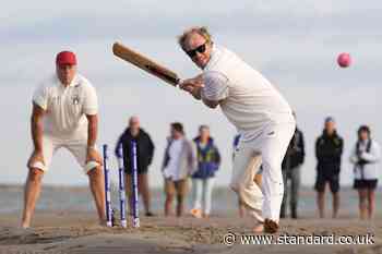In Pictures: Cricketers bat on sticky wicket in ideal conditions for ducks