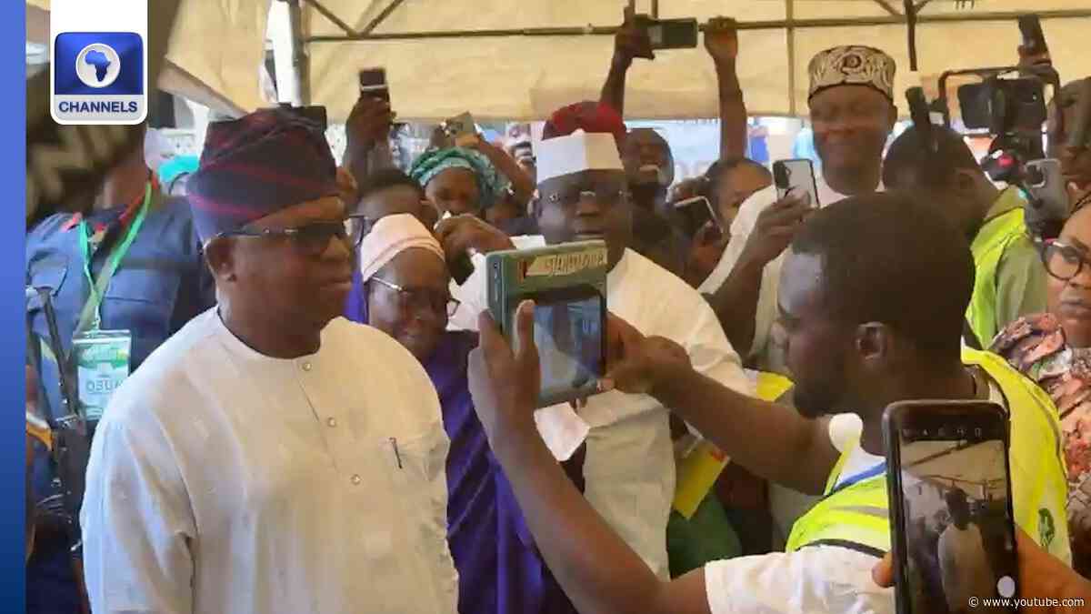 #OsunDecides2026: APC Gov Candidate Bola Oyebamiji Arrives, Casts His Vote