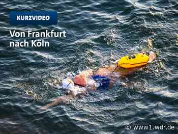 200 km: Nathalie Pohl schwimmt von Frankfurt bis Köln