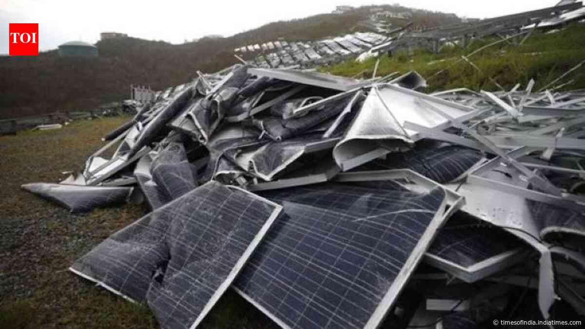 By 2060, discarded solar panels could total to 402 million tonnes; recycling them could...