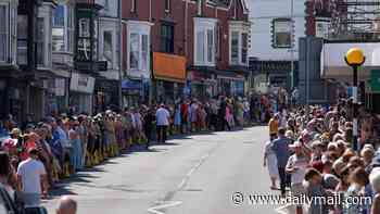Bonnie Tyler fans line the streets of her Welsh hometown to pay tribute after her death aged 75 as coffin carrying Total Eclipse of the Heart star arrives ahead of her funeral on Monday