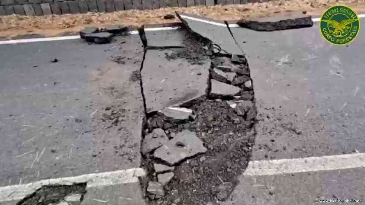 Terremoto 3.9 a Linguaglossa (Catania), fratturata la strada per Piano Provenzana