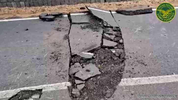 Terremoto 3.9 a Linguaglossa (Catania), fratturata la strada per Piano Provenzana