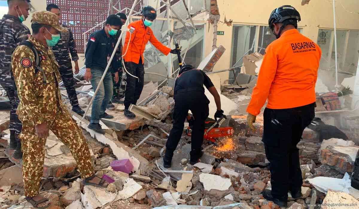 Magnitude 7.7 earthquake strikes off Indonesia's coast, killing at least 40 and toppling buildings