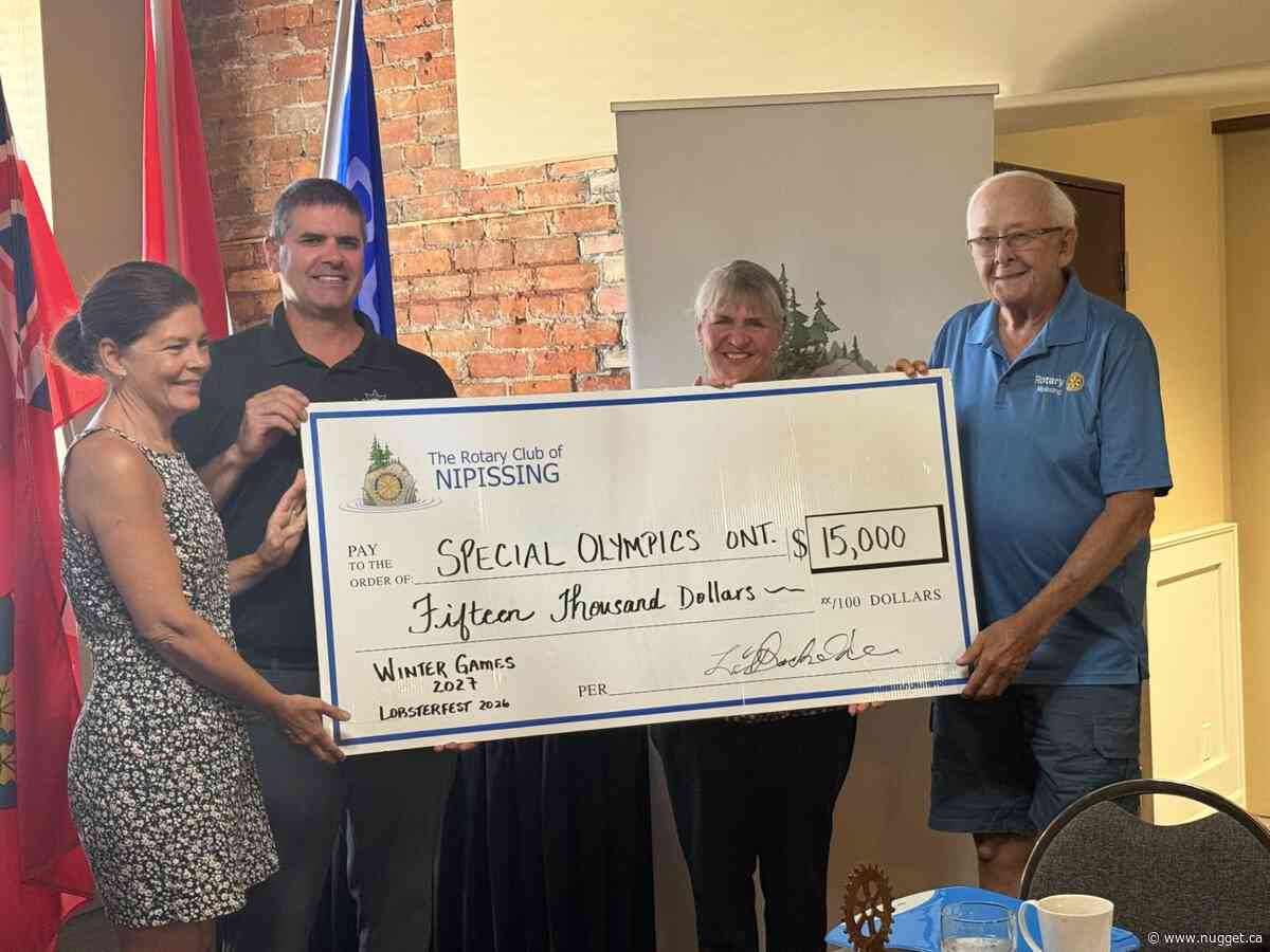 Rotary Club of Nipissing donates $15,000 to 2027 Special Olympics Winter Games
