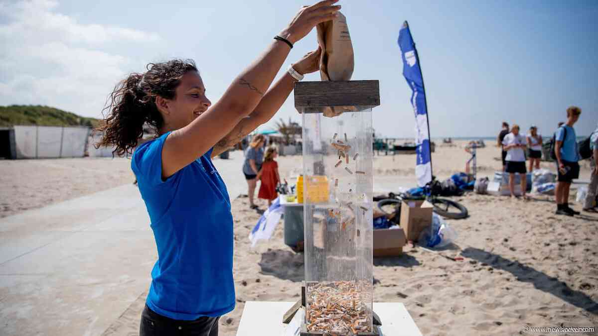 Bijna 80.000 peuken en Aziatische flesjes gevonden bij opruimactie Noordzeekust