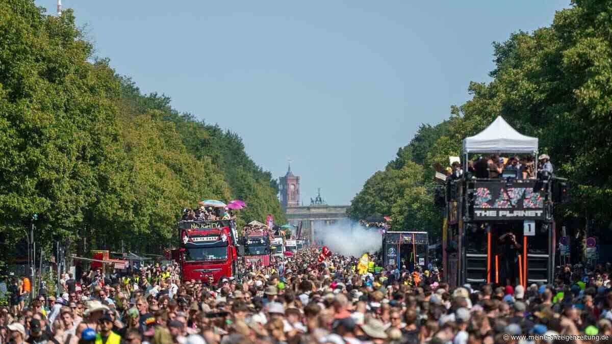 Hitzeschlacht im Techno-Takt: Parade gegen Terrorangst