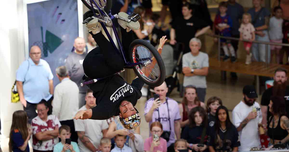 Gateshead BMX hero Kieran Reilly wows crowd with  jaw-dropping display in Metrocentre