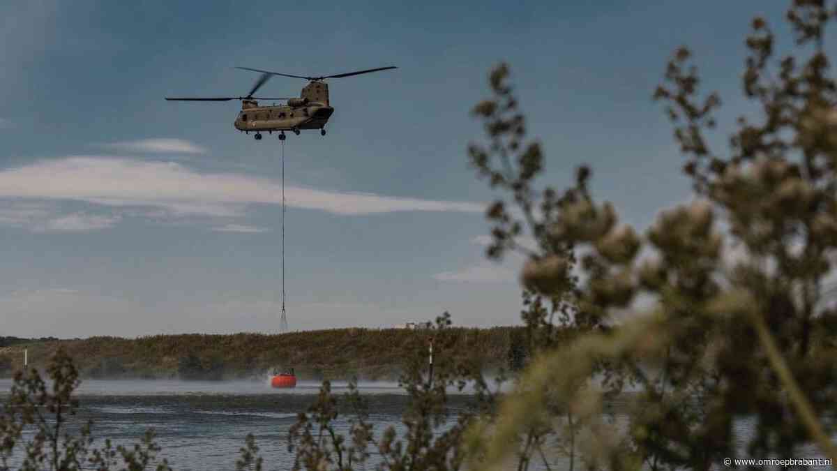 Chinooks vliegbasis Gilze-Rijen helpen bij grote natuurbrand in Ardennen