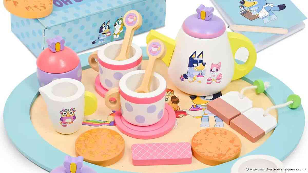 'Made to last' Bluey 20-piece wood afternoon tea set for £9 instead of £25