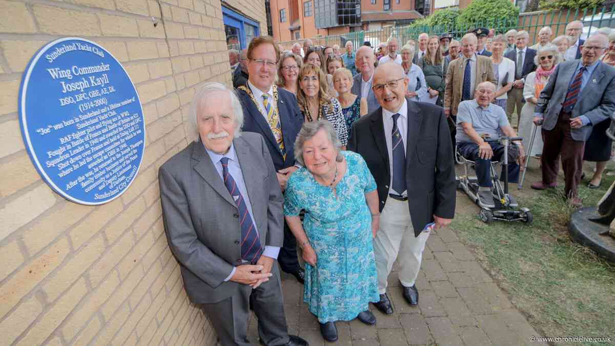 Sunderland honours WWII flying ace who took part in Battle of Britain with blue plaque