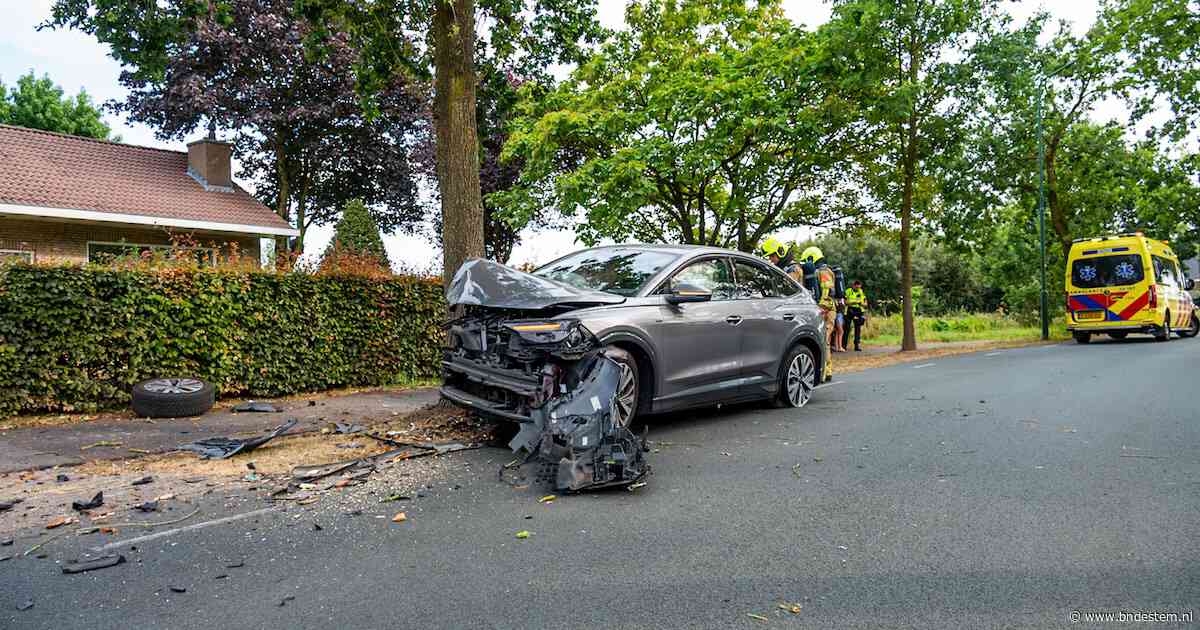 Auto botst tegen boom in Strijbeek: flinke schade, bestuurster gewond