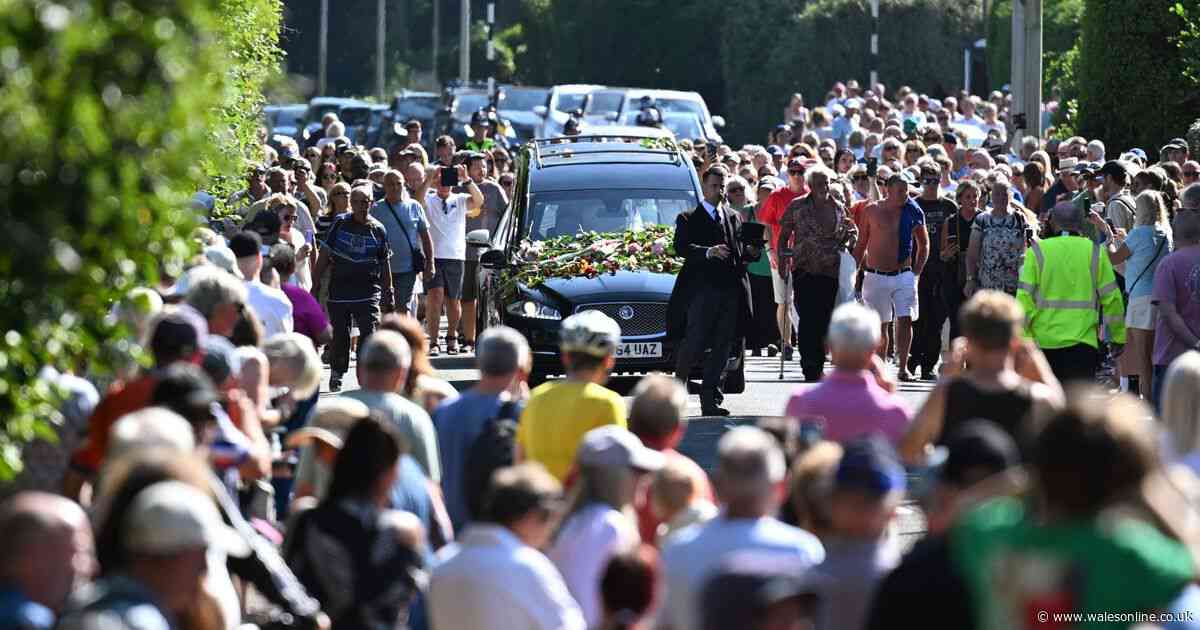 Huge crowds applaud, sing and hold out for a heroine as Bonnie Tyler's coffin returns home