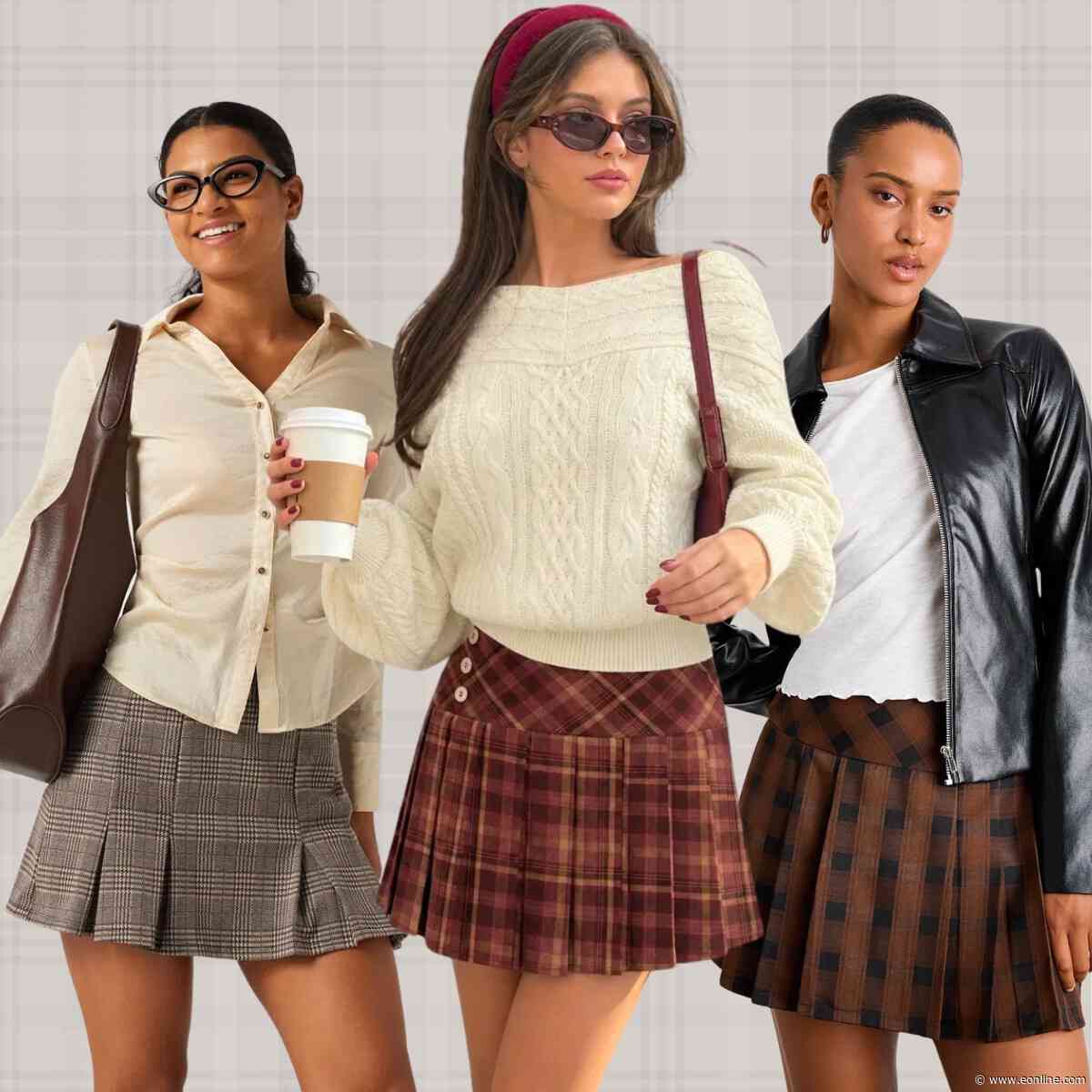 Preppy Plaid Mini Skirts Giving Studious Style for Fall