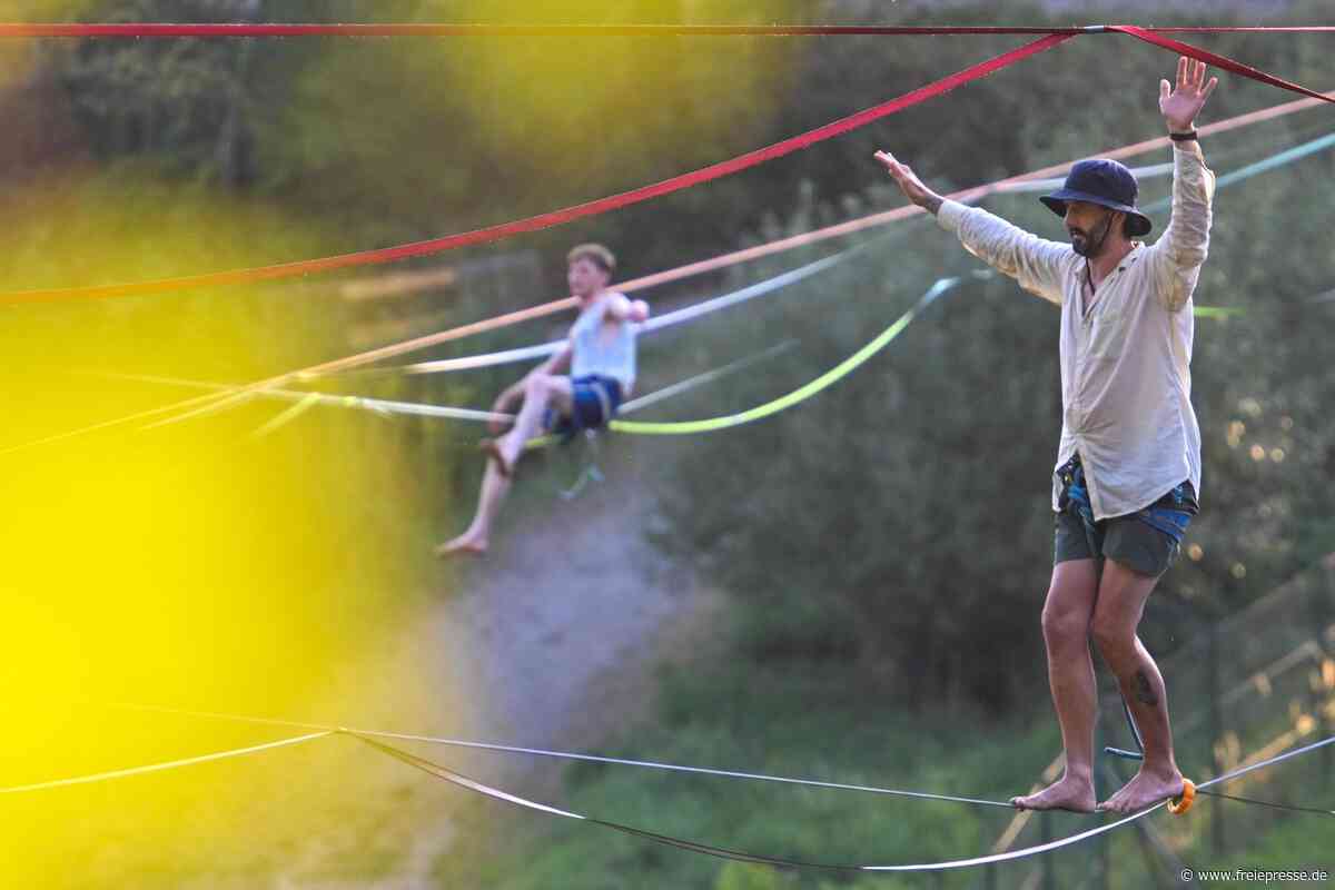 Ein letztes Mal in Euba: Die schönsten Bilder vom Slackline-Festival