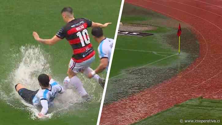 El partido de Rangers y Magallanes se interrumpió por la intensa lluvia en Talca