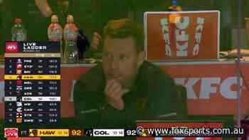 ‘Certainly odd’: Moment that left Mitchell baffled after stunning Hawks-Pies draw repeat