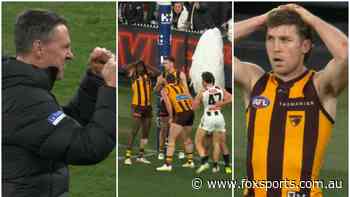 A DRAW… AGAIN! Hawks, Pies can’t be split after star’s agonising kick after the siren