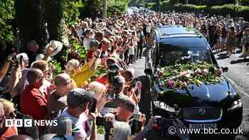 Thousands of Bonnie Tyler fans line the streets as coffin taken to Swansea home