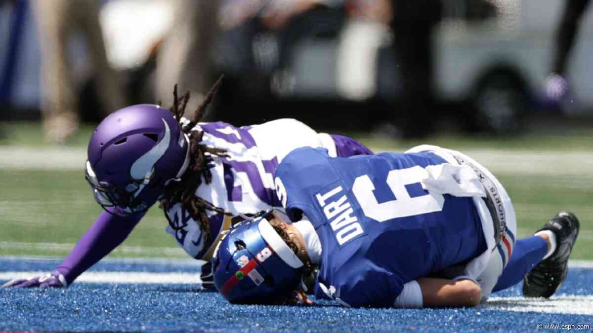 Giants' Dart 'puzzled' after latest concussion test