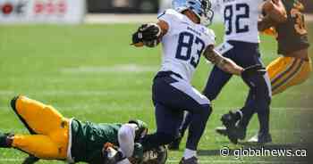 Edmonton Elks thump Toronto Argonauts 42-12