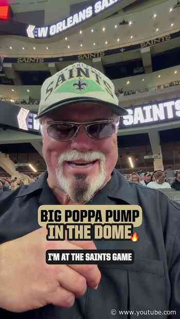 Big Poppa Pump is in the Superdome 💪 #saints #wwe #shorts