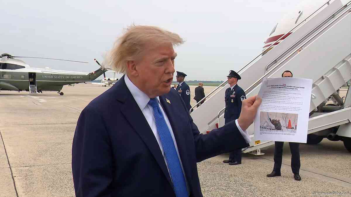 President Trump Gaggles with Press at Joint Base Andrews, Aug. 14, 2026