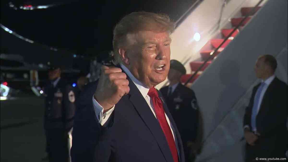 President Trump Gaggles with Press at Joint Base Andrews, Aug. 11, 2026