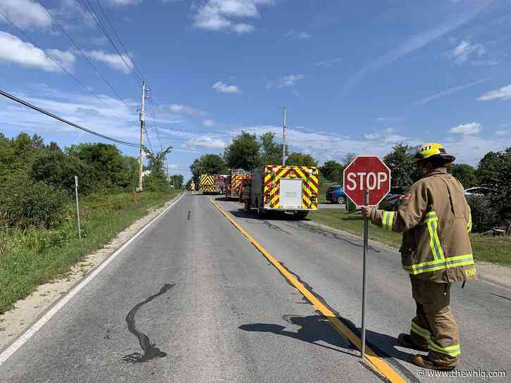 Motorcyclist taken to hospital after collision near Parham Fairgrounds
