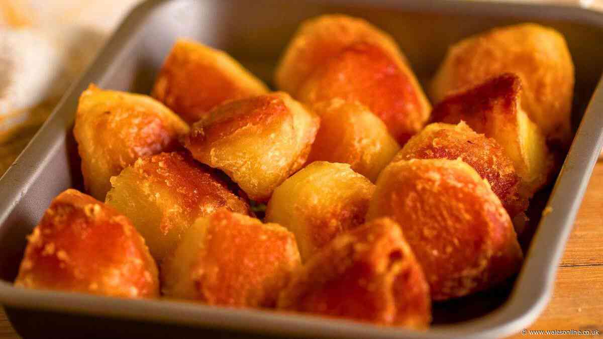 Crispy roast potatoes will be fluffy in the middle if you coat them in 1 ingredient