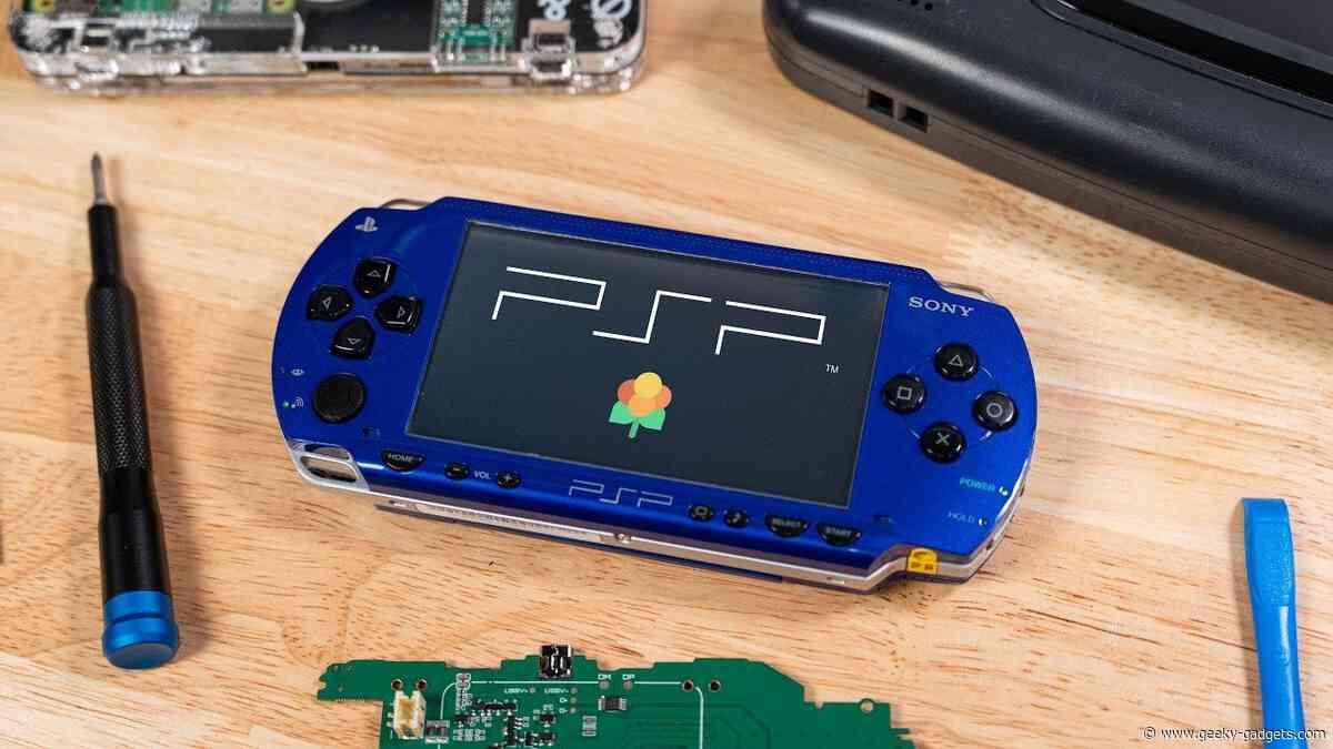 PSPi Mod Fits Raspberry Pi Compute Module 4 in PSP 1000