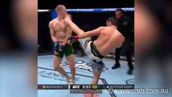 Makhachev lands brutal head kick in UFC title defence
