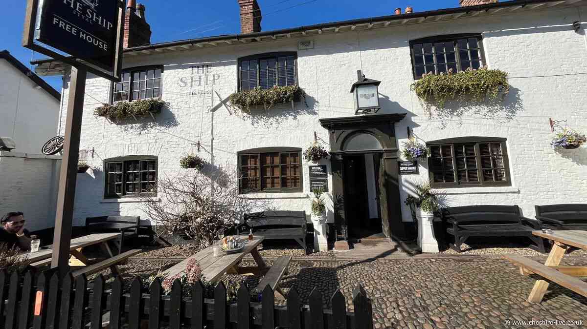 Picturesque Cheshire village's historic pub with quirky entry rule