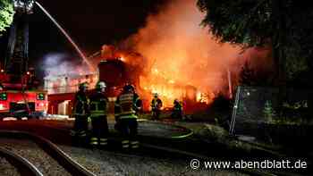 Großbrand in Hausbruch: Stillgelegtes Berghotel in Flammen