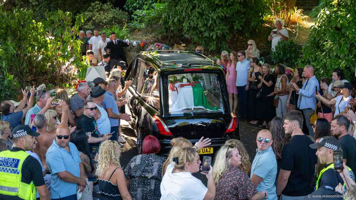 Bonnie Tyler's coffin driven home through Mumbles to rapturous applause as thousands line the streets