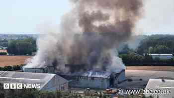 Sussex fire crews tackle waste transfer site blaze