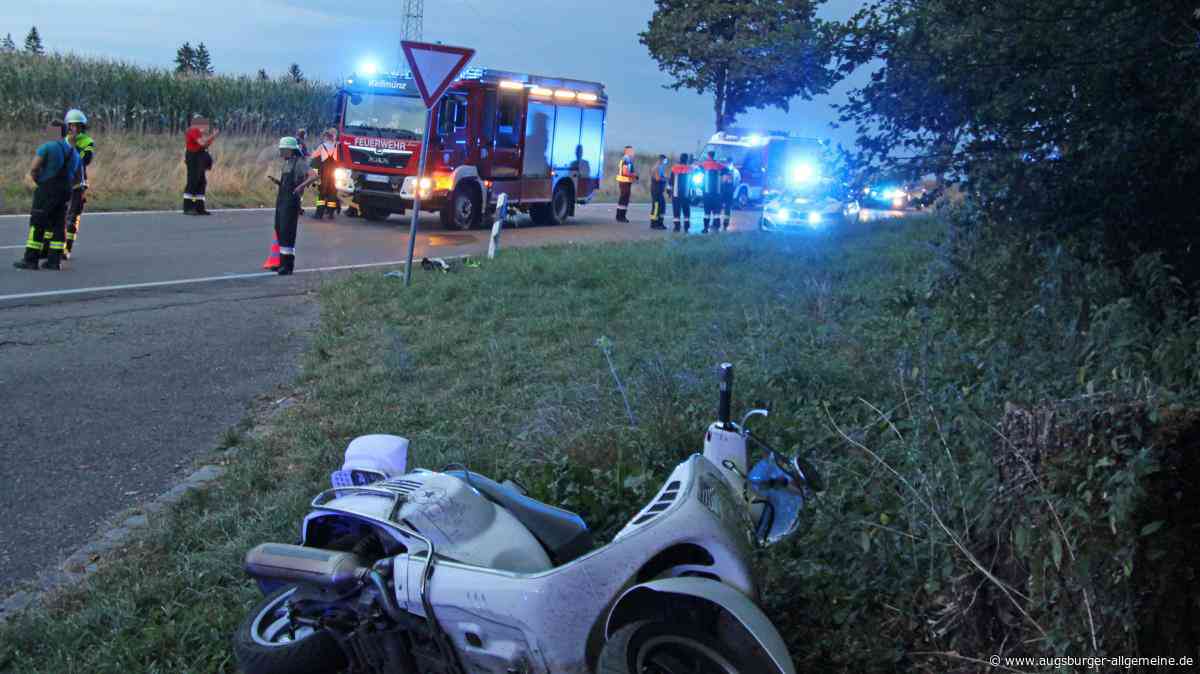 Rollerfahrer wird bei Unfall zwischen Pleß und Kellmünz schwer verletzt