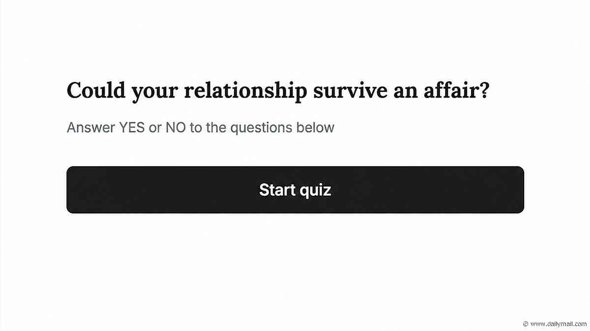 Could your relationship survive an affair? As scientists reveal the couples most likely to stay together after cheating, take our quiz to find out if yours has what it takes