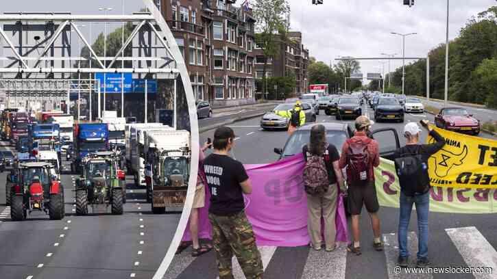 Klimaatdemonstranten en boeren gebruiken snelweg als het nieuwe Malieveld: ’Gewoon levensgevaarlijk’