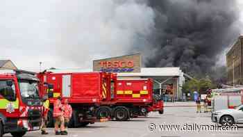 Shoppers and homeowners evacuated as fire breaks out on industrial estate