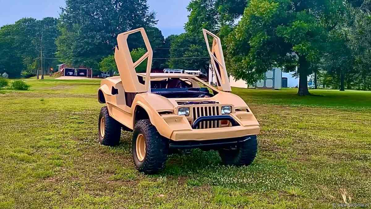 Man maakt zelf een Lamborgini-Jeep: “Dit is de Jeepoghini”