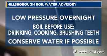 Boil advisory in effect until at least mid-day Sunday for some Hillsborough water customers